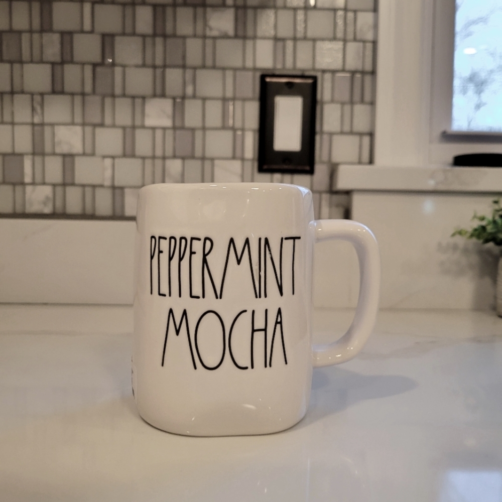 Rae Dunn Peppermint Mocha 2 sided Mug